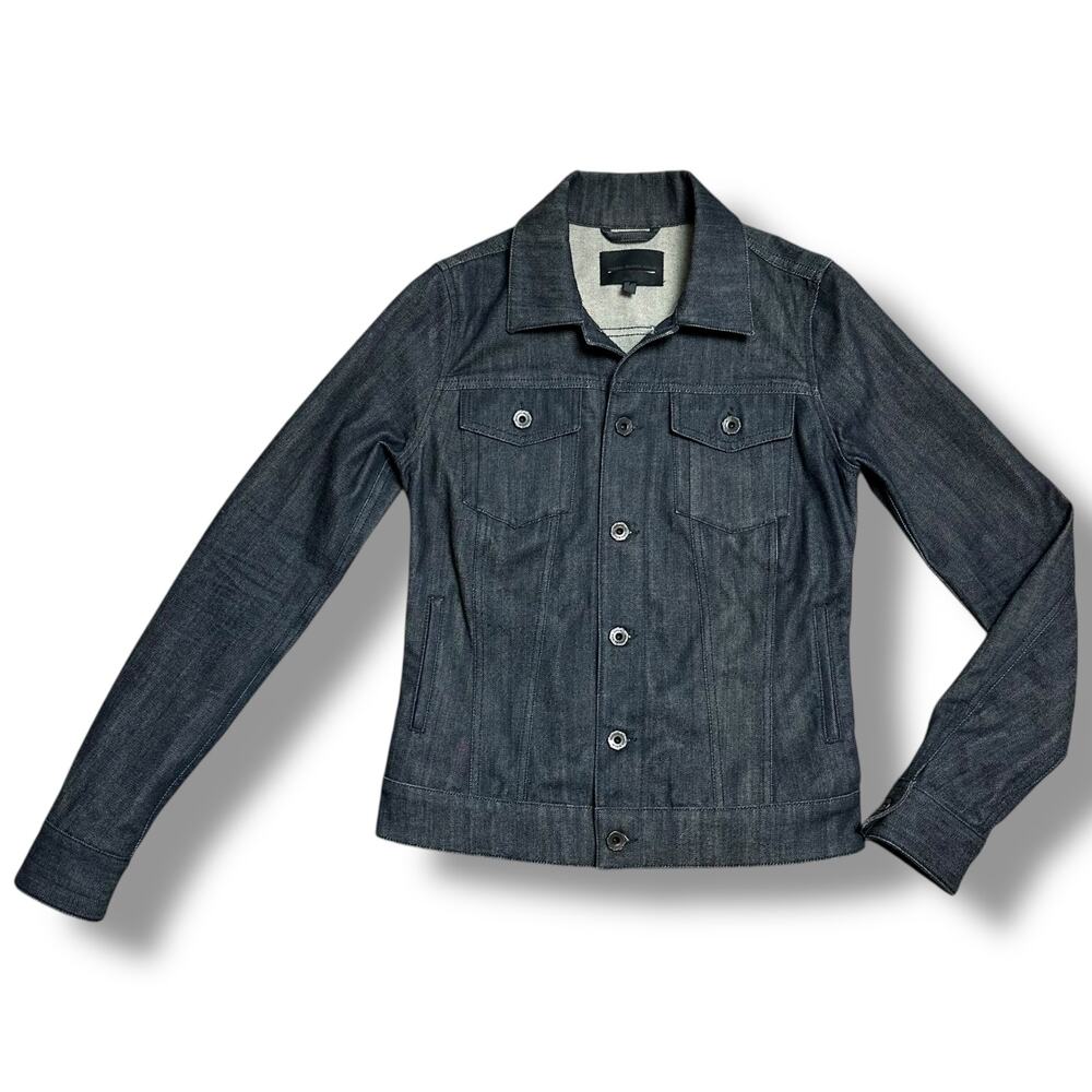 Diesel Black Gold Selvedge Denim Jean Jacket Italy Made Dark Indigo $595 Sz XS